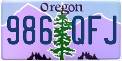OR license plate 986QFJ