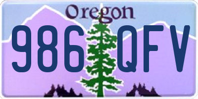 OR license plate 986QFV