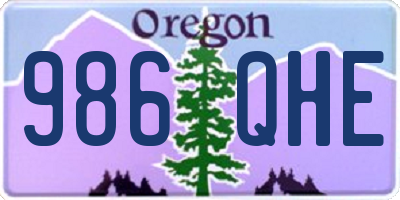 OR license plate 986QHE