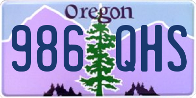 OR license plate 986QHS
