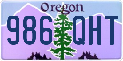 OR license plate 986QHT