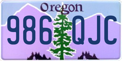 OR license plate 986QJC