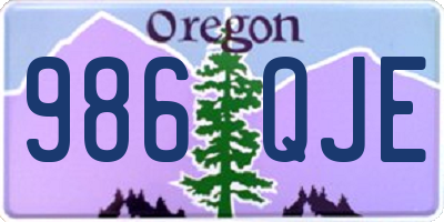 OR license plate 986QJE