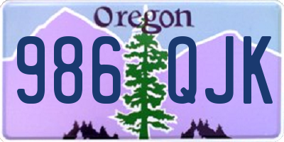 OR license plate 986QJK