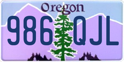 OR license plate 986QJL