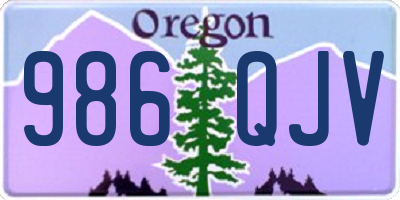 OR license plate 986QJV