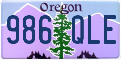OR license plate 986QLE