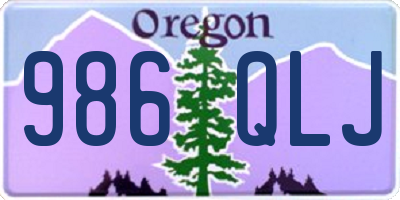 OR license plate 986QLJ