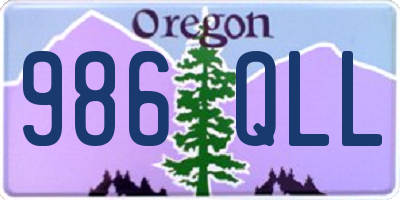 OR license plate 986QLL
