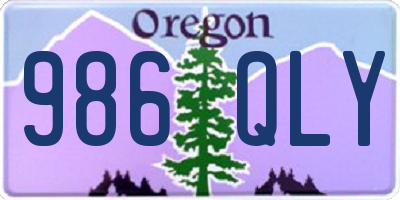 OR license plate 986QLY