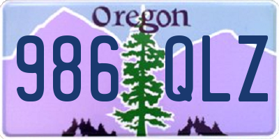 OR license plate 986QLZ