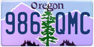 OR license plate 986QMC