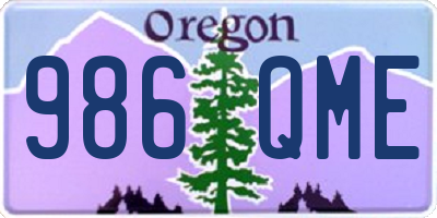 OR license plate 986QME