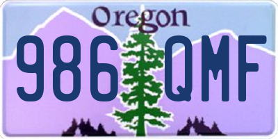 OR license plate 986QMF