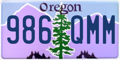 OR license plate 986QMM