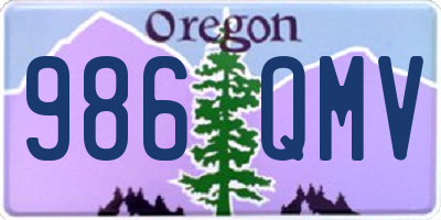 OR license plate 986QMV
