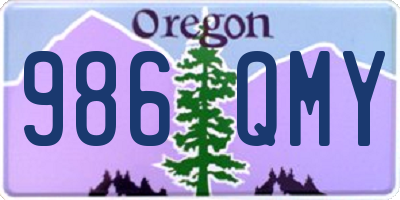 OR license plate 986QMY