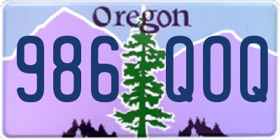 OR license plate 986QOQ