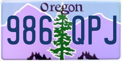 OR license plate 986QPJ