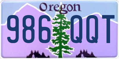 OR license plate 986QQT