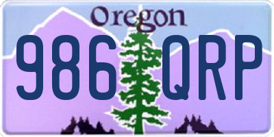 OR license plate 986QRP