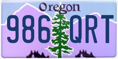 OR license plate 986QRT