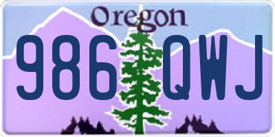 OR license plate 986QWJ