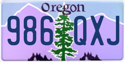 OR license plate 986QXJ
