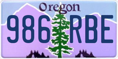 OR license plate 986RBE