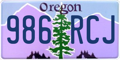 OR license plate 986RCJ