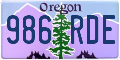 OR license plate 986RDE