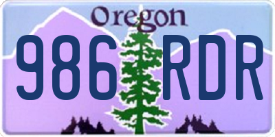 OR license plate 986RDR