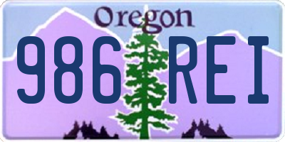 OR license plate 986REI