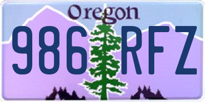 OR license plate 986RFZ