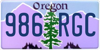 OR license plate 986RGC