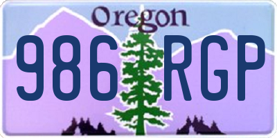 OR license plate 986RGP
