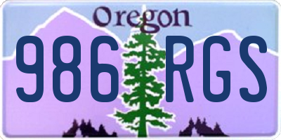 OR license plate 986RGS