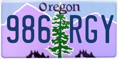 OR license plate 986RGY