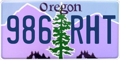 OR license plate 986RHT