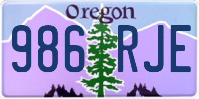 OR license plate 986RJE