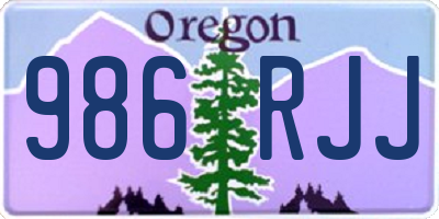 OR license plate 986RJJ