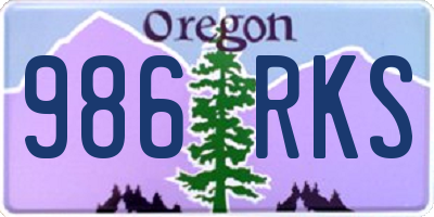 OR license plate 986RKS