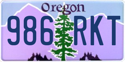 OR license plate 986RKT