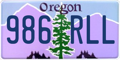 OR license plate 986RLL