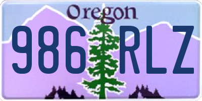 OR license plate 986RLZ