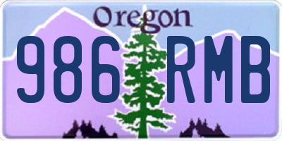 OR license plate 986RMB