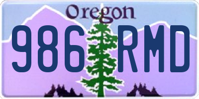 OR license plate 986RMD