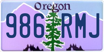 OR license plate 986RMJ