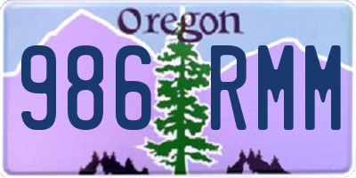 OR license plate 986RMM