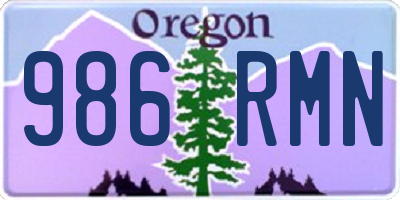 OR license plate 986RMN